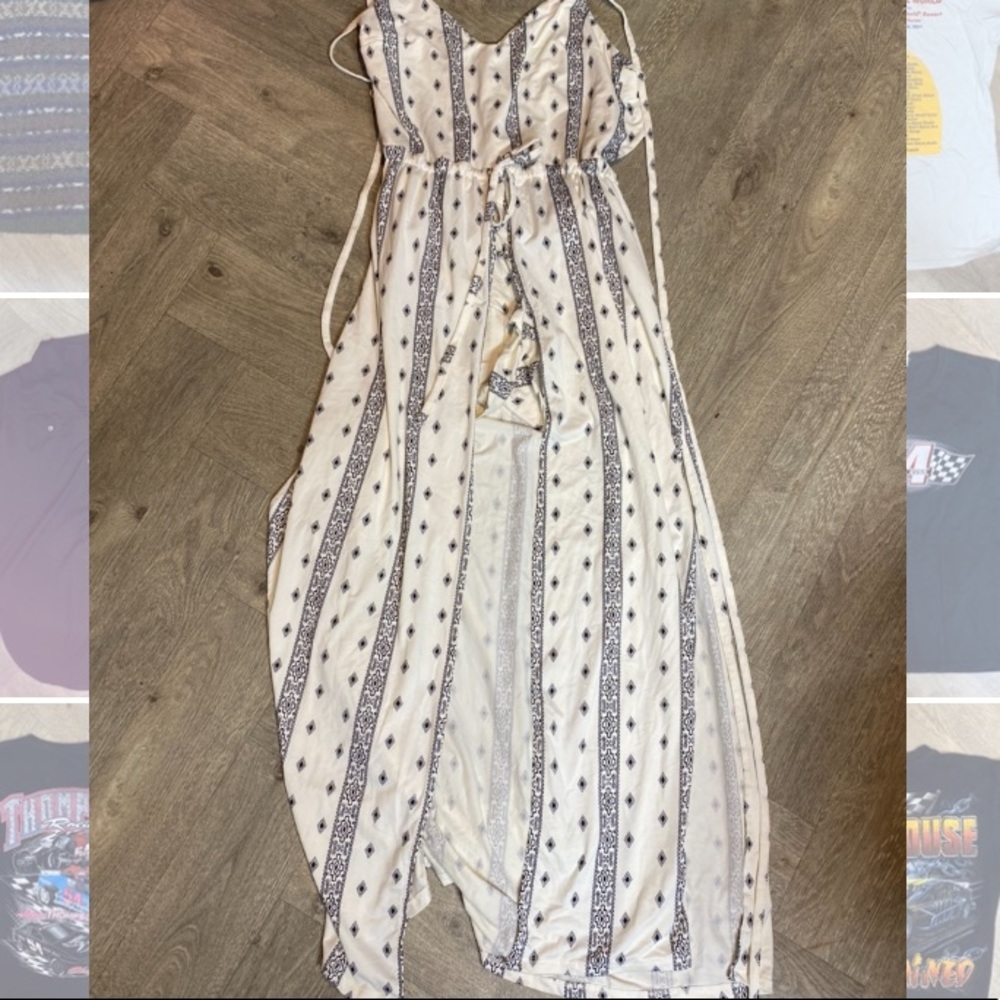 White POOF Romper Dress